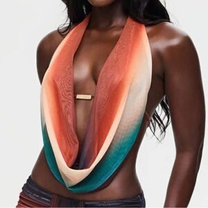 Elegant Backless Gradient Dress